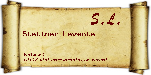 Stettner Levente névjegykártya