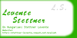 levente stettner business card